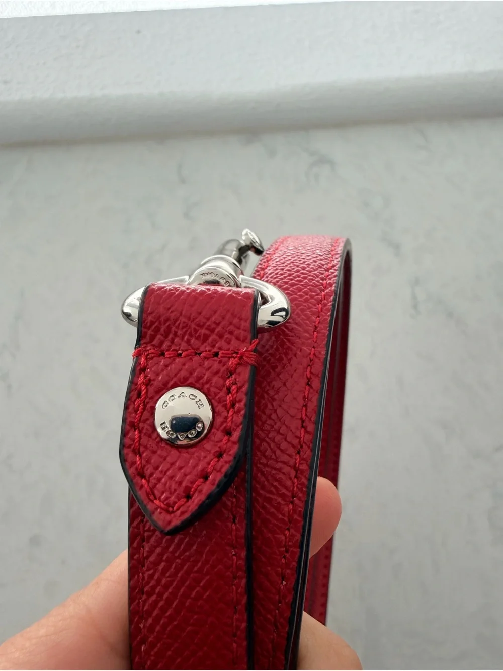 NEW Coach Red Leather Dog Leash